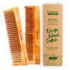 Image 1 of Set Of 2 / Pack of 1 for the product Fabskin Graduated & Wide Tooth Neem Wooden Comb - Set Of 2