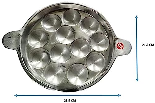 Image 3 of CHILLATAI Aluminium Appam Patra 12 Cavity 1300 Grams