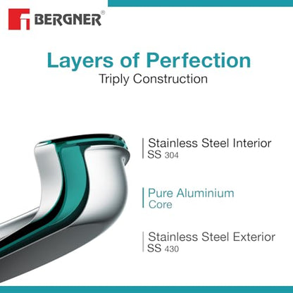 Image 7 of BERGNER Argent Triply Stainless Steel Tasra/Tasla