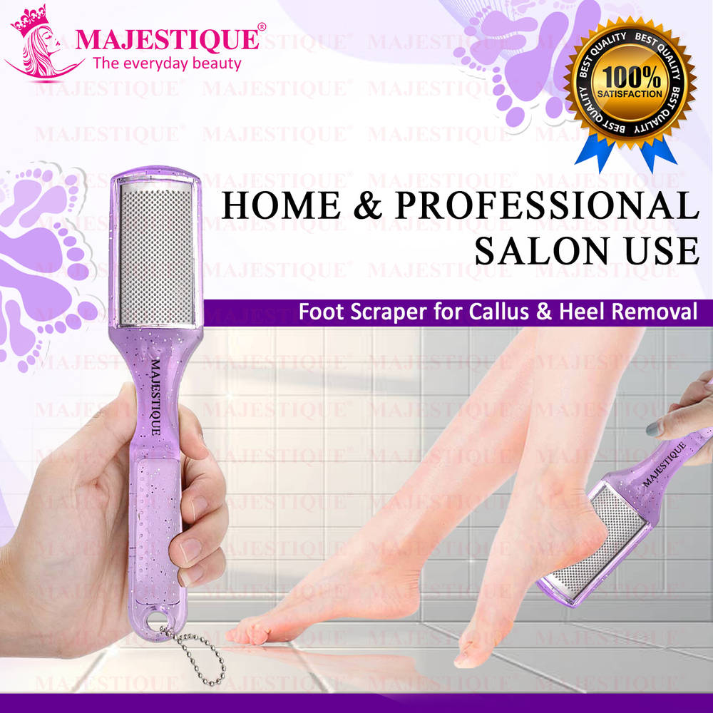 Image 6 of Majestique Foot Scraper for Callus & Heel Removal - Dry & Wet Pedicure Tool - Color May Vary