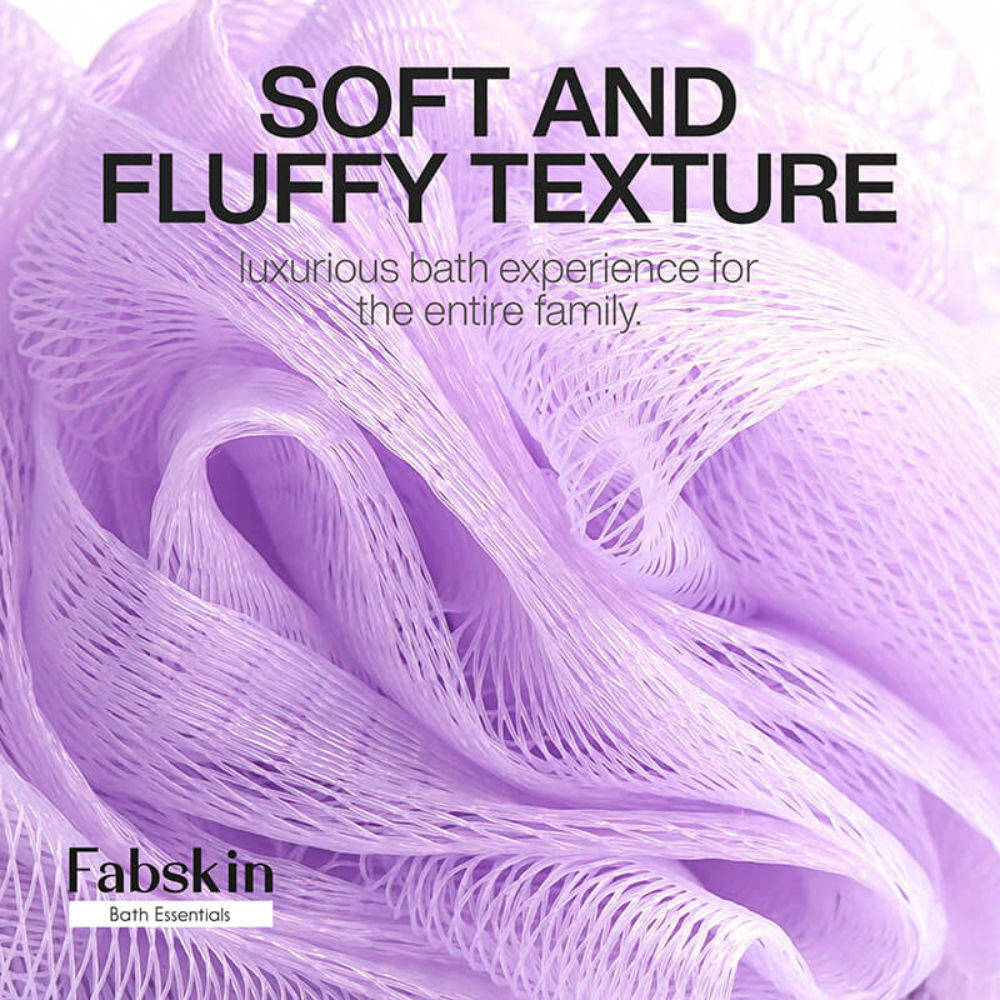 Image 5 of Fabskin Luxury Bathing Round Loofah Bath Sponge - Purple
