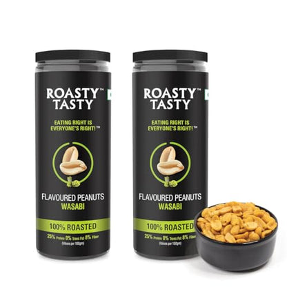 Image 1 of Default Title for the product Roasty Tasty Wasabi Flavour Roasted Peanuts Pack Of 2 (150G Each)