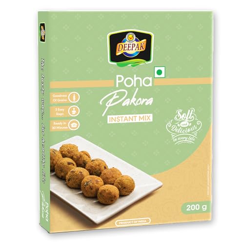 Image 1 of 200 gm / Pack of 1 for the product Deepak Poha Pakora Instant Mix | Ready To Fry Snack Mix | Indian Pakora Premix| Easy 3-Step Recipe