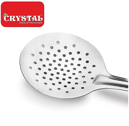 Image 4 of Crystal Large Stainless Steel Skimmer, Silver
