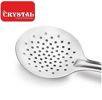 Image 4 of Crystal Large Stainless Steel Skimmer, Silver