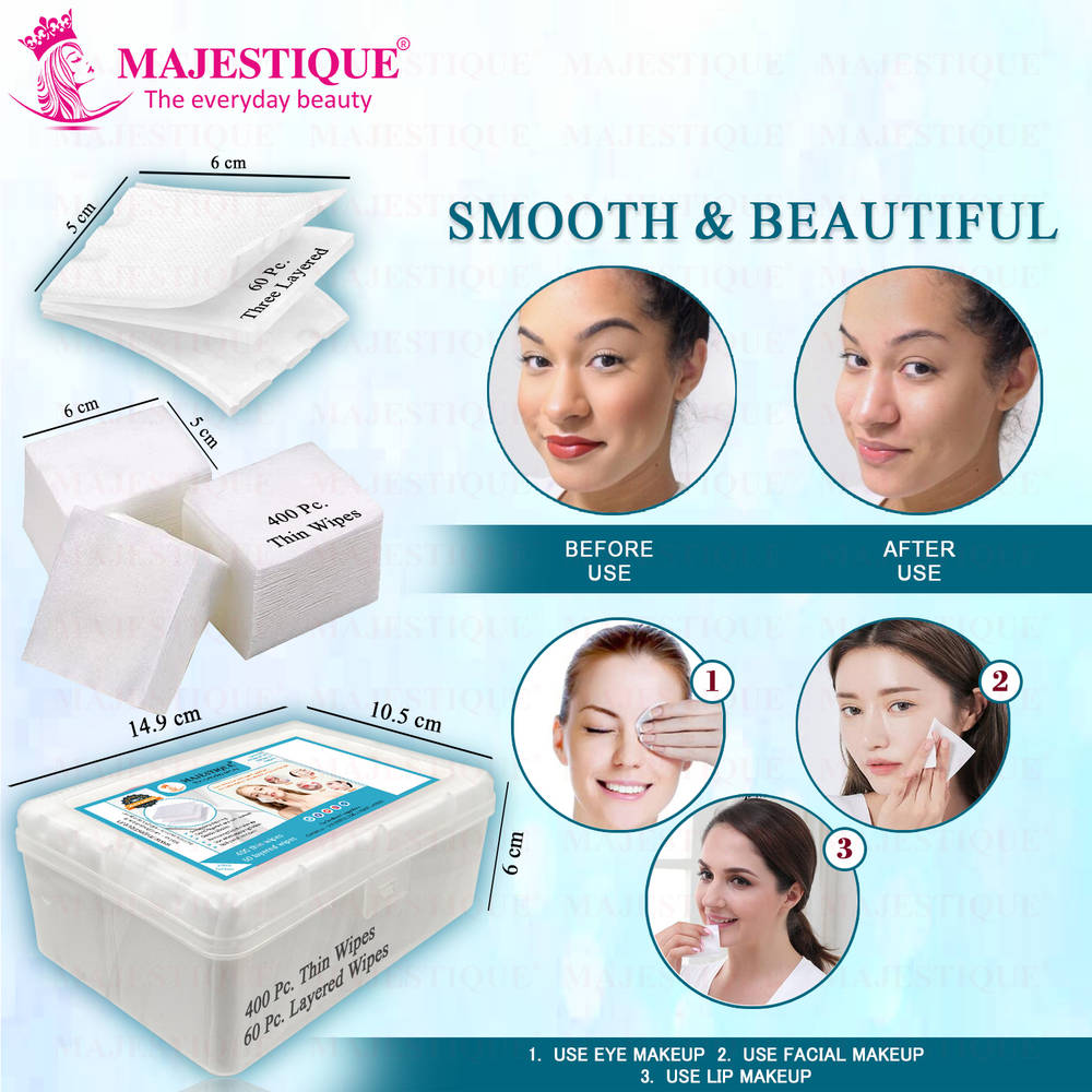 Image 2 of Majestique Makeup Removing Cotton Cleansing Tissues