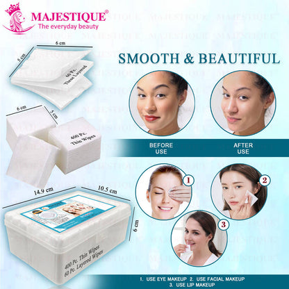 Image 2 of Majestique Makeup Removing Cotton Cleansing Tissues