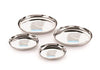 Image 1 of Default Title for the product neelam Stainless Steel 13, 18 Gauge Lazer Etching J.K Khumcha Thali, 30 cm, Set of 12