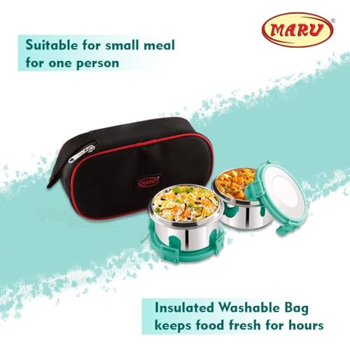 Image 4 of MARU Stainless Steel Lunch Box Set of 2, 350ML