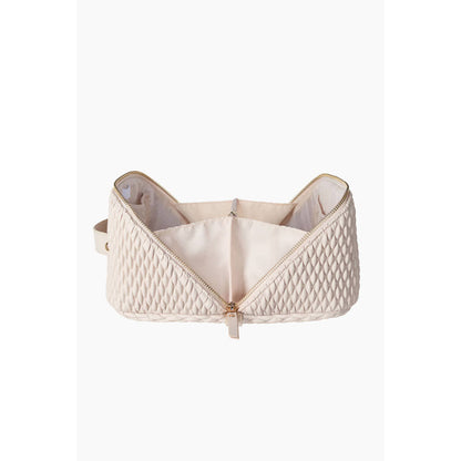 Image 2 of H&M Quilted Boxy Wash Bag - Beige