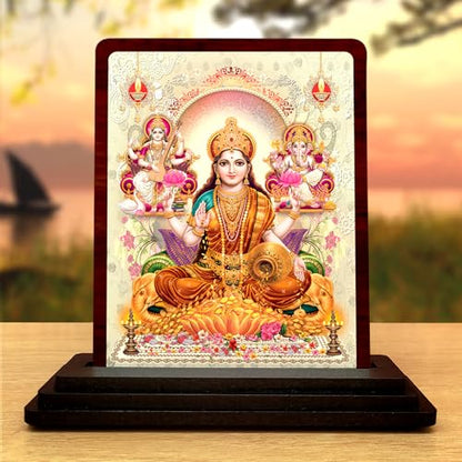 Image 1 of Default Title for the product Panchmukhi Hanuman Wooden Idol - Glossy Finish 5x4in | Murti for Car Dashboard & Home Temple | Perfect Small Statue for Door Entrance & Puja | Enhance Spaces (laxmi Ganesh Saraswati 1)