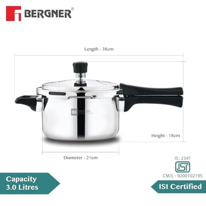 Image 7 of BERGNER Tripro Triply Outer Lid Pressure Cooker
