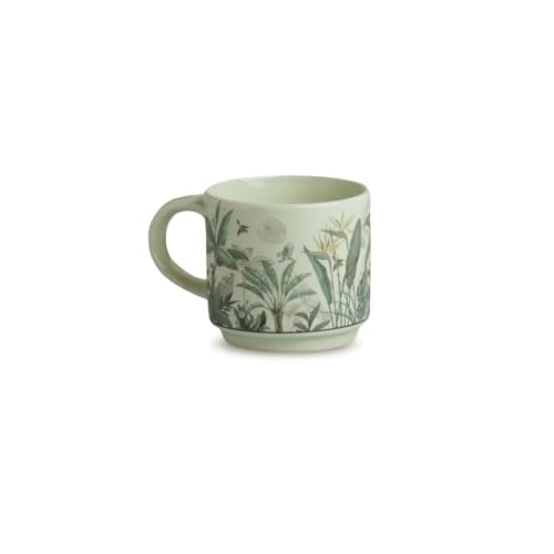 Image 3 of ExclusiveLane Jungle Brew Decal Ceramic Tea Cups Set of 4 200 ml