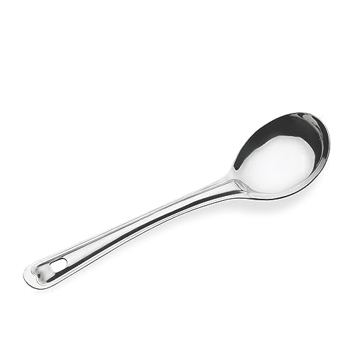 Image 1 of Default Title for the product Crystal Oval Stainless Steel Serving Spoon, Silver