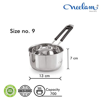 Image 2 of neelam Premium Stainless Steel Induction Bottom Saucepan 700 ml