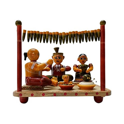 Image 1 of Default Title for the product Hand Crafted - Etikoppaka Toy - Beautiful Marriage Mandapam