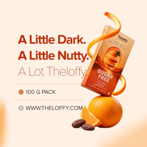 Image 6 of THELOFFY Sugar Free Orange Dark Chocolate 55% Cocoa 100 g