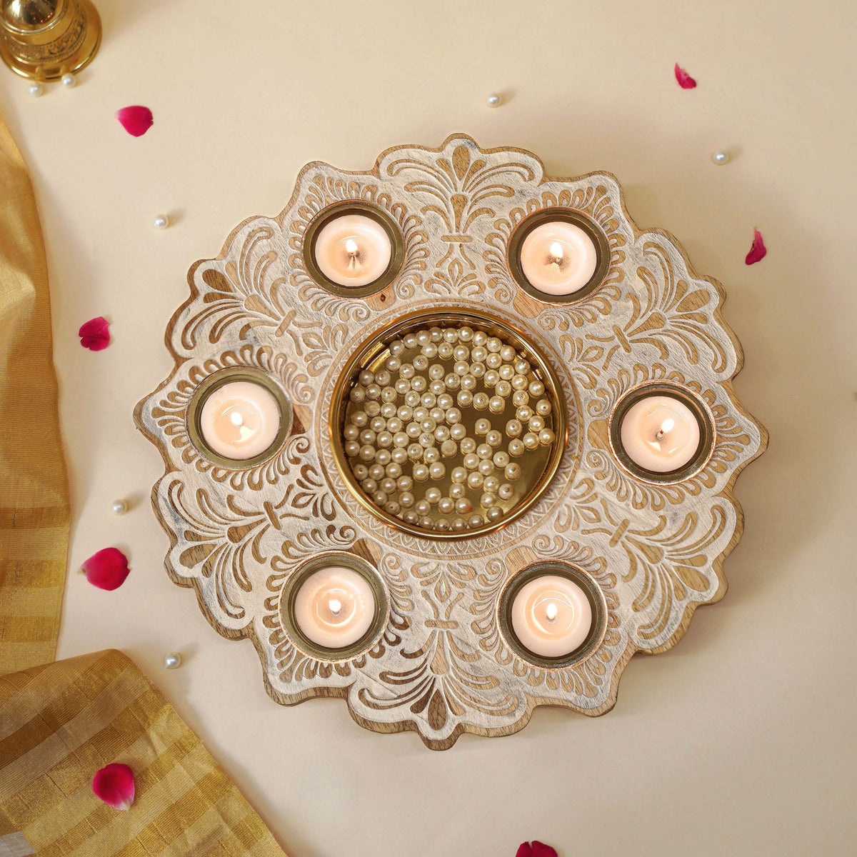 Image 3 of Behoma Mandala Urli – White