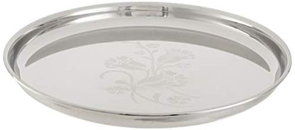 Image 2 of neelam Stainless Steel Thali Set 33 cm, Set of 12