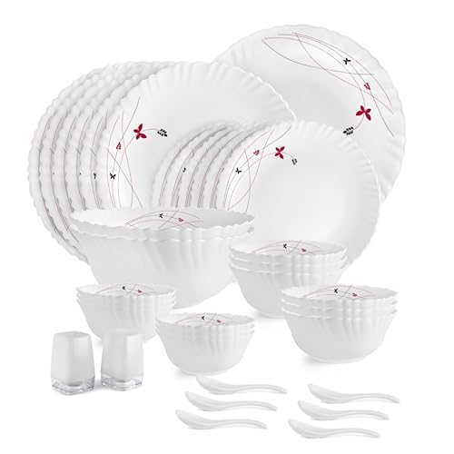 Image 5 of 35 pieces for the product CELLO Lush Fiesta Dazzle Series Opalware Dinner Set