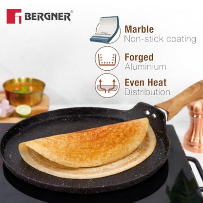 Image 4 of BERGNER Ivory Black Granite Non-Stick 28cm Dosa Tawa