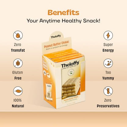 Image 4 of THELOFFY Premium Peanut Butter Chikki | Gajak | So Soft Chikki | Groundnut Brittle | Indian Sweets & Snacks | Kadalai Mittai - 100g (Pack of 5)