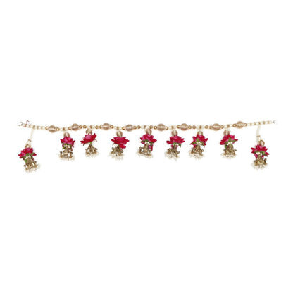 Image 6 of Renu's Creation Rose & Golden Bell Toran