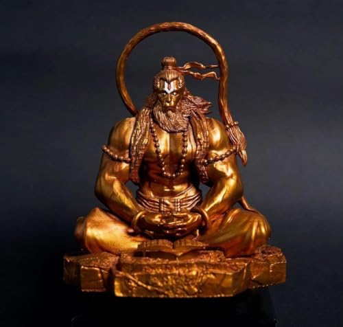 Image 7 of Hanuman Ji Murti Lord Bajrangbali Dhyan Mudra Meditation for Home Car Dashboard Decorative Showpiece (4 Inch)