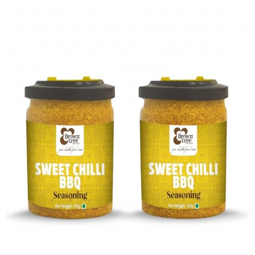 Image 1 of Default Title for the product Browntree Popcorn Seasoning-Sweet Chilli BBQ-100g (Pack Of 2) |Each Pack 50g | Popcorn Seasoning Combo | Zero added Colours