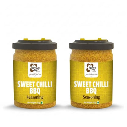 Image 1 of Default Title for the product Browntree Popcorn Seasoning-Sweet Chilli BBQ-100g (Pack Of 2) |Each Pack 50g | Popcorn Seasoning Combo | Zero added Colours