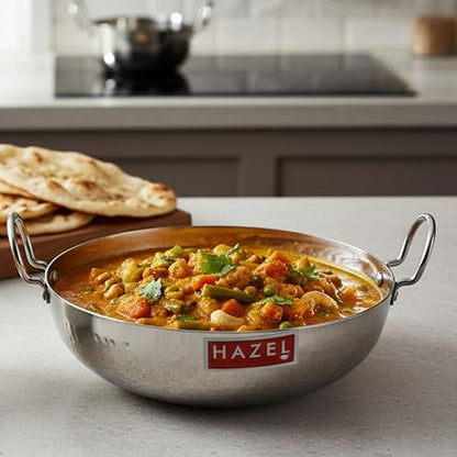 Image 2 of HAZEL Stainless Steel Kadai with Handle 3450 ml