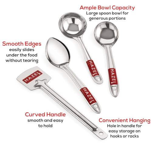 Image 3 of HAZEL Stainless Steel Kitchen Tools Spoon Set of 4