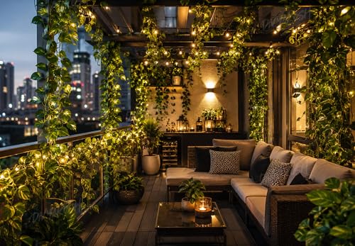 Image 6 of Divyakosh Artificial Hanging Money Plant Creepers for Home Decor, 8 Silk Vines 6 FT, 240 Leaves, Hanging Plant, Decorative Leaves, Money Plant Artificial for Wall Door Balcony
