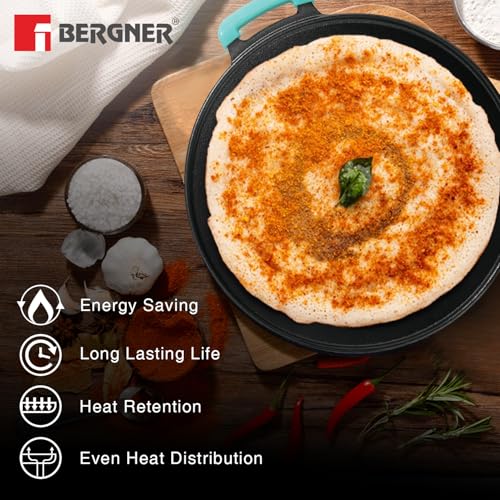 Image 5 of BERGNER Eco Cast Iron 30cm Flat Multi Tawa with One Sided Handle