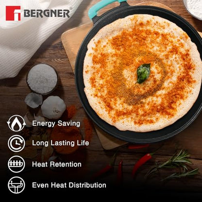Image 5 of BERGNER Eco Cast Iron 30cm Flat Multi Tawa with One Sided Handle