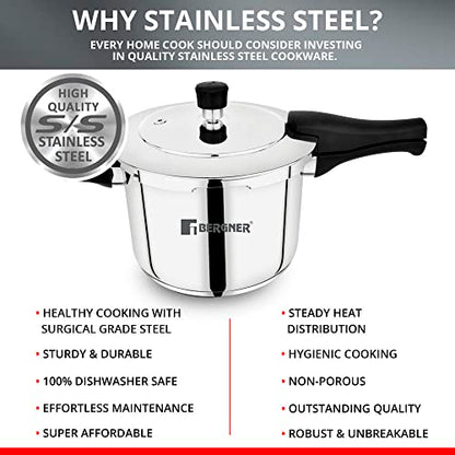 Image 6 of Bergner Pura Stainless Steel Pressure Cooker