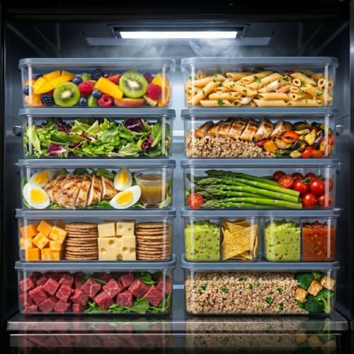 Image 11 of 10 / 1200 ML for the product HomeWiz Fridge Storage Containers