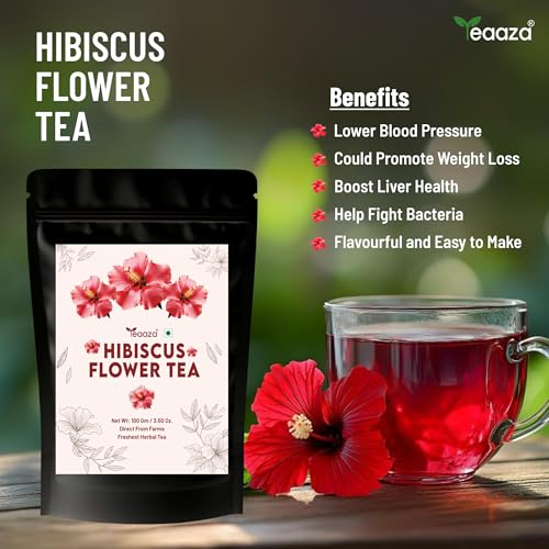 Image 6 of Teaaza Hibiscus Flower Tea, 100Grams-100+Cups