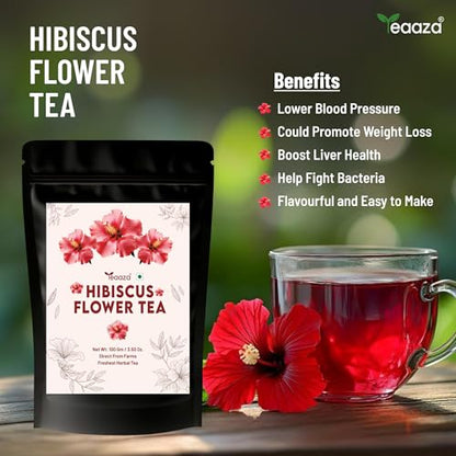Image 6 of Teaaza Hibiscus Flower Tea, 100Grams-100+Cups
