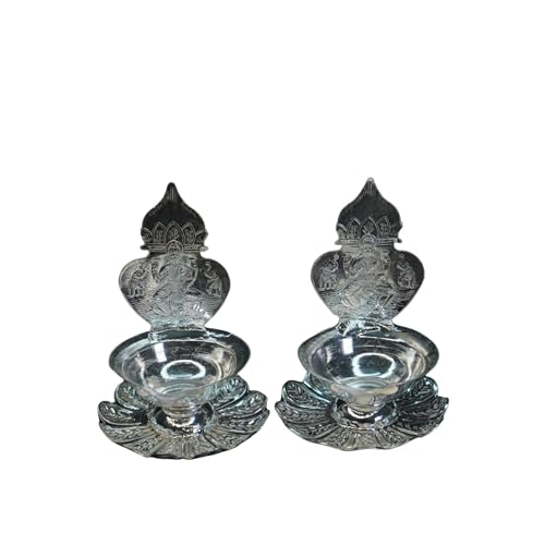 Image 1 of Default Title for the product Dista Silvers Silver Antique Spl Kamakshi Lamp 26.28G