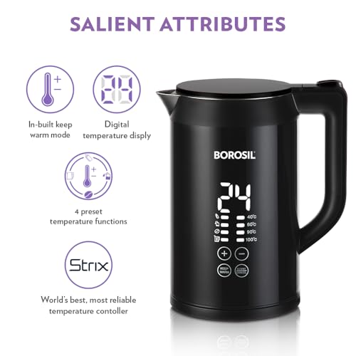 Image 4 of Borosil 1.5 L Cooltouch Digital Electric Kettle