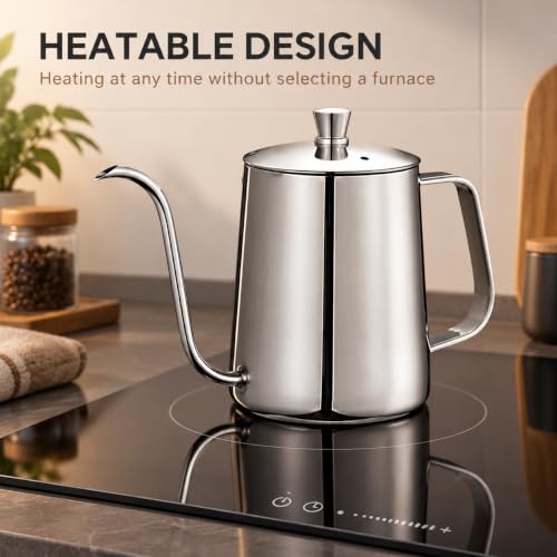 Image 5 of Supvox Gooseneck Kettle 350ml Stainless Steel with Lid