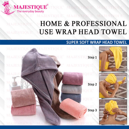 Image 5 of Majestique Hair Towel Wrap - Colour May Vary