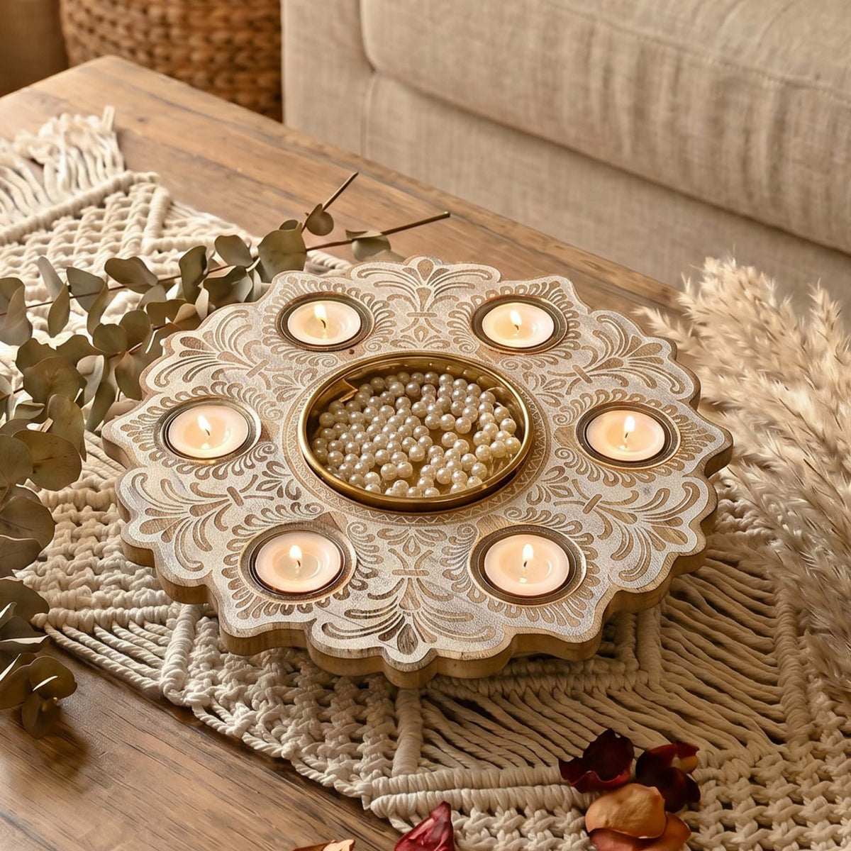 Image 5 of Behoma Mandala Urli – White