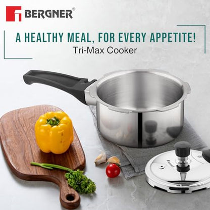 Image 6 of BERGNER Trimax Triply Stainless Steel Pressure Pan 3 Liters