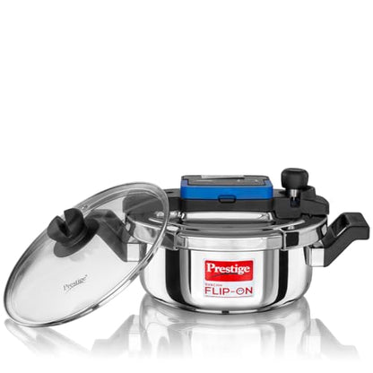 Image 1 of Default Title for the product Prestige Stainless Steel Flip On Pressure Cooker 3 Litre