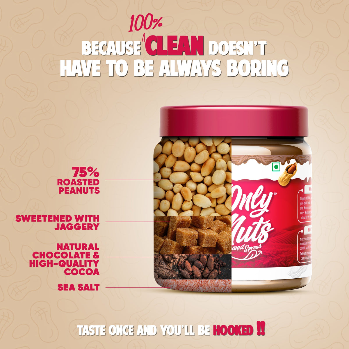 Image 5 of Doctor's Choice ONLY NUTS - Peanut Spread Creamy Choco Fudge