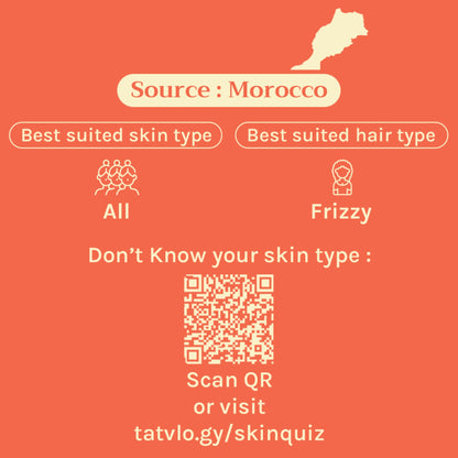 Image 7 of Tattvalogy Organic Moroccan Argan Oil - Vitamin-E Rich, Antioxidant, Tames Frizz for Smooth Hair