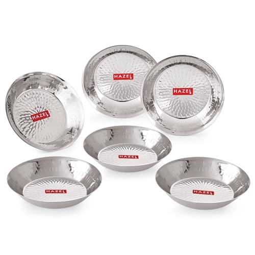 Image 5 of HAZEL Stainless Steel Snack Plate 20.7cm Pack of 6