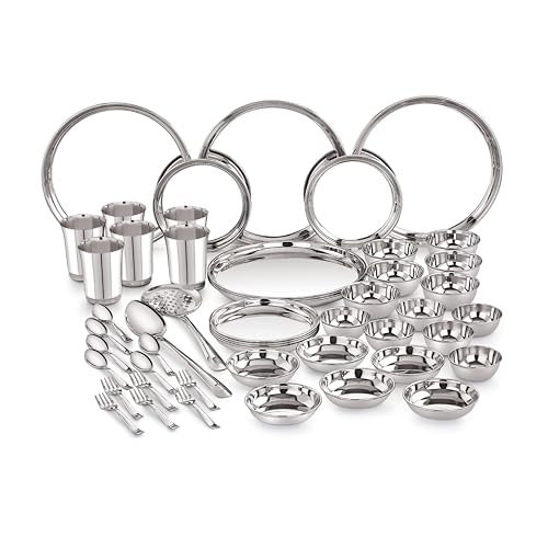 Image 5 of 50 cm / Premium for the product neelam Stainless Steel Dinner Set